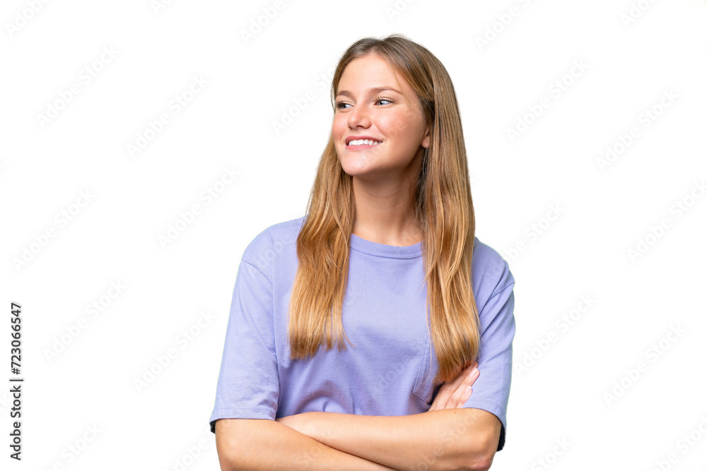 Young beautiful woman over isolated background happy and smiling Young beautiful woman over isolated background happy and smiling