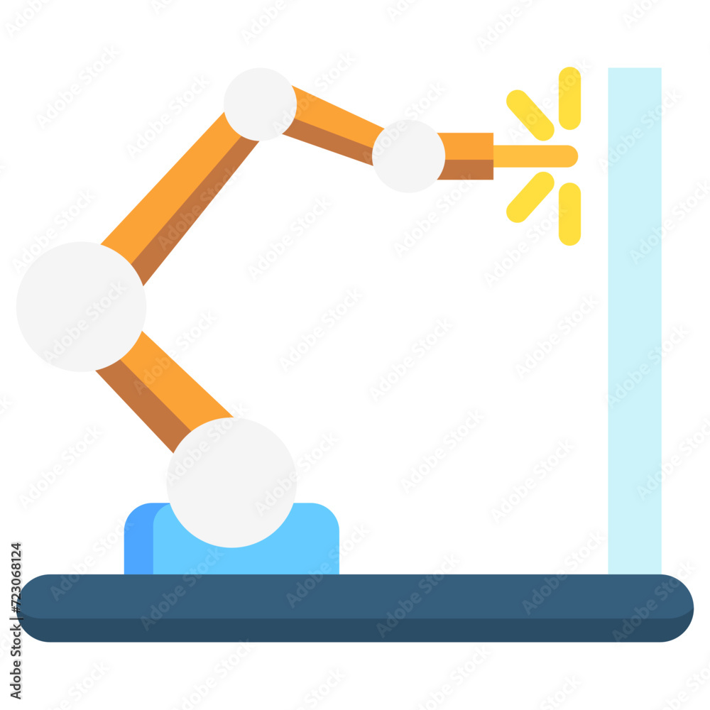 Welding Robot multi color icon. relate to robotic engineering and technology theme. use for UI or UX kit, web and app development. Welding Robot multi color icon. relate to robotic engineering and technology theme. use for UI or UX kit, web and app development.
