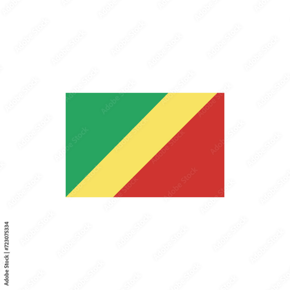 Fototapeta premium Flag of Brazzaville vector symbol