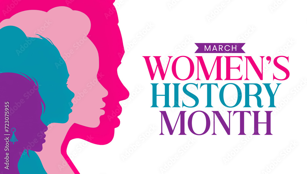 Women's History Month is observed every year in March, empower women creative template