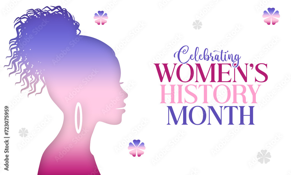 Women's History Month is observed every year in March, empower women creative template Women's History Month is observed every year in March, empower women creative template