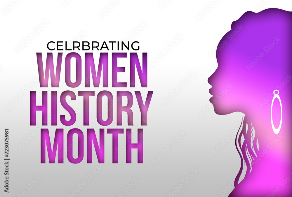 Celebrating Women's History Month. 8th march women's day poster design Celebrating Women's History Month. 8th march women's day poster design