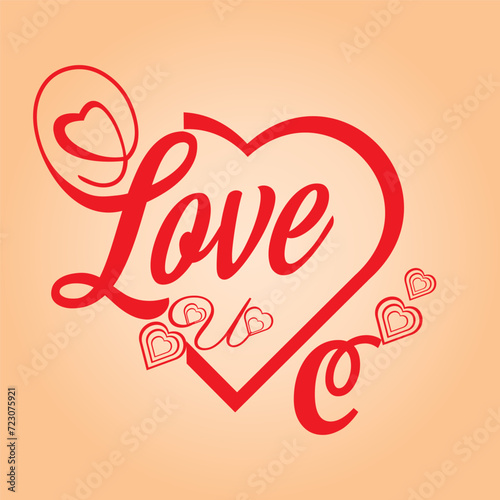 beautiful love you design with alphabet, love with alphabet 