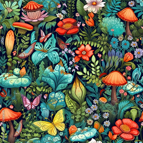 seamless pattern with flowers