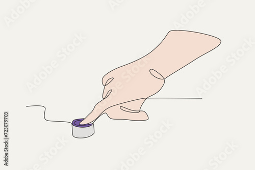 The left little finger is dipped in purple ink