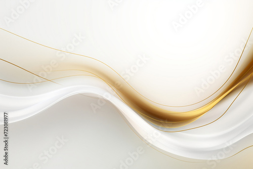 Abstract white and golden wave with a golden line on a white background. white background with texture, for packaging, templates, printing design, advertising