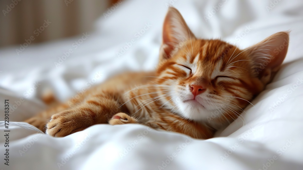 Sleeping Ginger Kitten