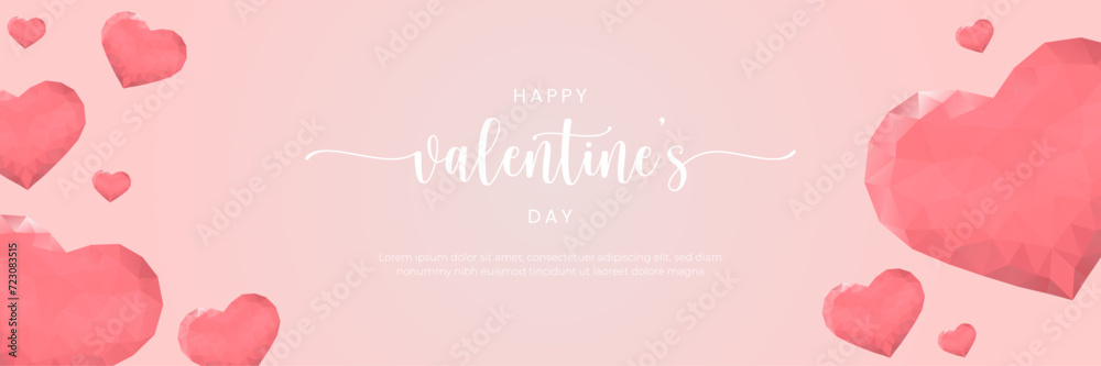 Happy Valentine's Day Cover and Website Header. Valentine's Day Background with Text for Cover, Poster, banner, and Website Vector Illustration
Happy Valentine's Day Cover and Website Header. Valentine's Day Background with Text for Cover, Poster, banner, and Website Vector Illustration