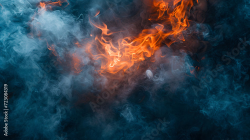 Background of fire and smoke