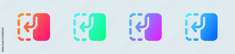 Flip solid icon in gradient colors. Switch signs vector illustration. Flip solid icon in gradient colors. Switch signs vector illustration.