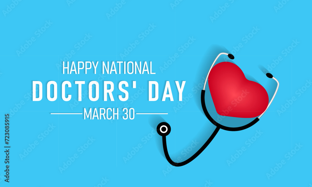 International doctors day. Greeting card, poster, flyer and Banner