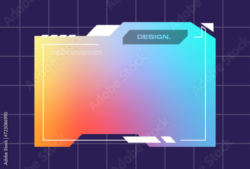 Futuristic pop up interface illustration. Video overlay element.