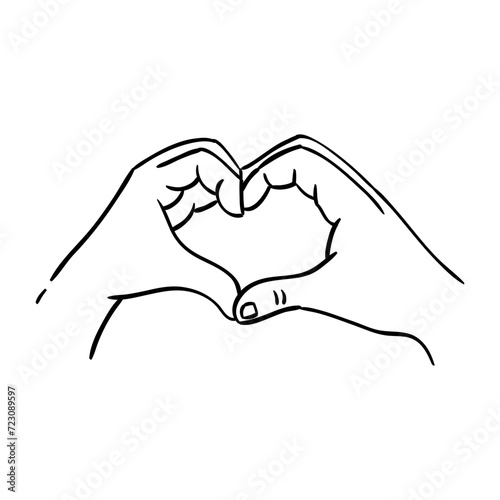 Couple holding hands outline vector five