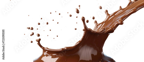 chocolate splash isolated on a transparent background