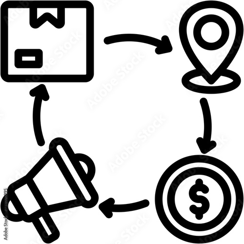 Marketing Mix Icon