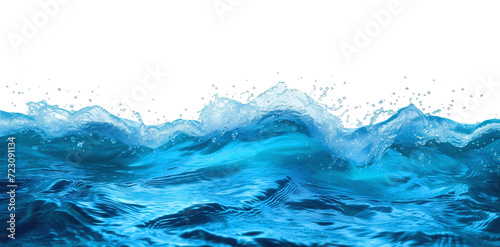 Sea water surface cut out on a transparent background photo