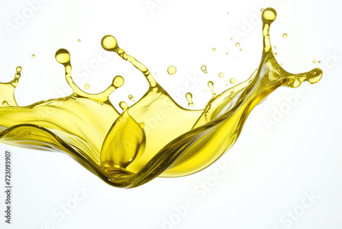 oil splash on white background