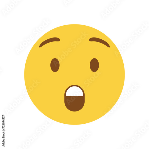 Shocked sad face emoji vector