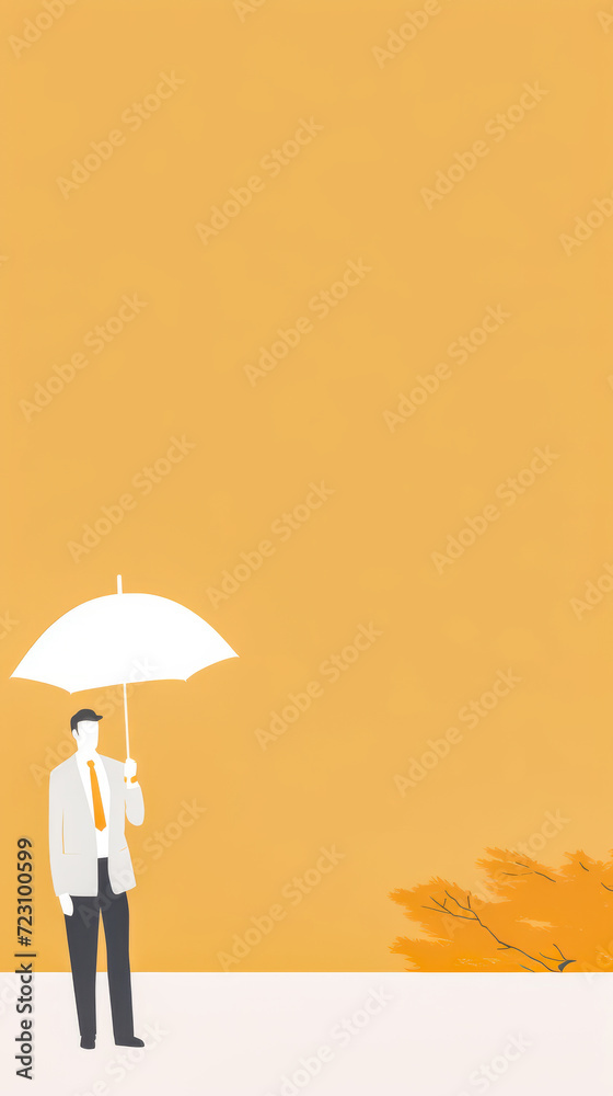 Minimalist background illustration with soft warm colors