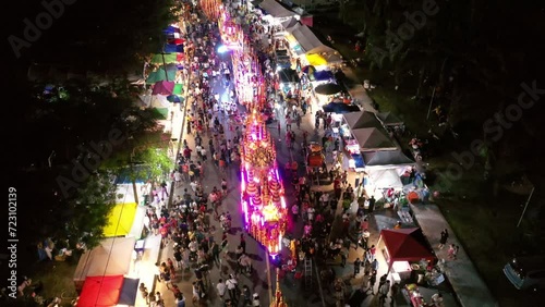 Chak Phra Festival (Pulling the Buddha) in Southern Thailand.  Chak Phra takes place in the eleventh lunar month of the traditional (in Thai lunar calendar).