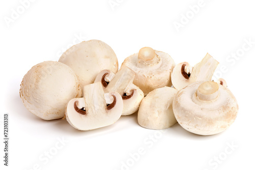 Champignons, isolated on white background.