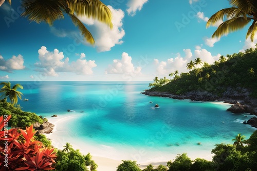 An Impressive Breathtaking Beauty of Caribbean Coast  JPG 300Dpi 10800x7200 