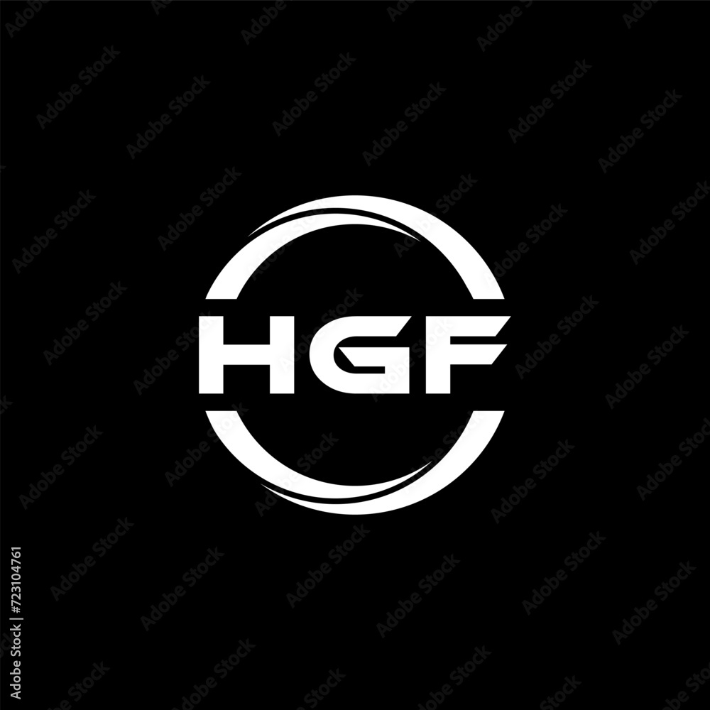 HGF letter logo design with black background in illustrator, cube logo, vector logo, modern alphabet font overlap style. calligraphy designs for logo, Poster, Invitation, etc. HGF letter logo design with black background in illustrator, cube logo, vector logo, modern alphabet font overlap style. calligraphy designs for logo, Poster, Invitation, etc.