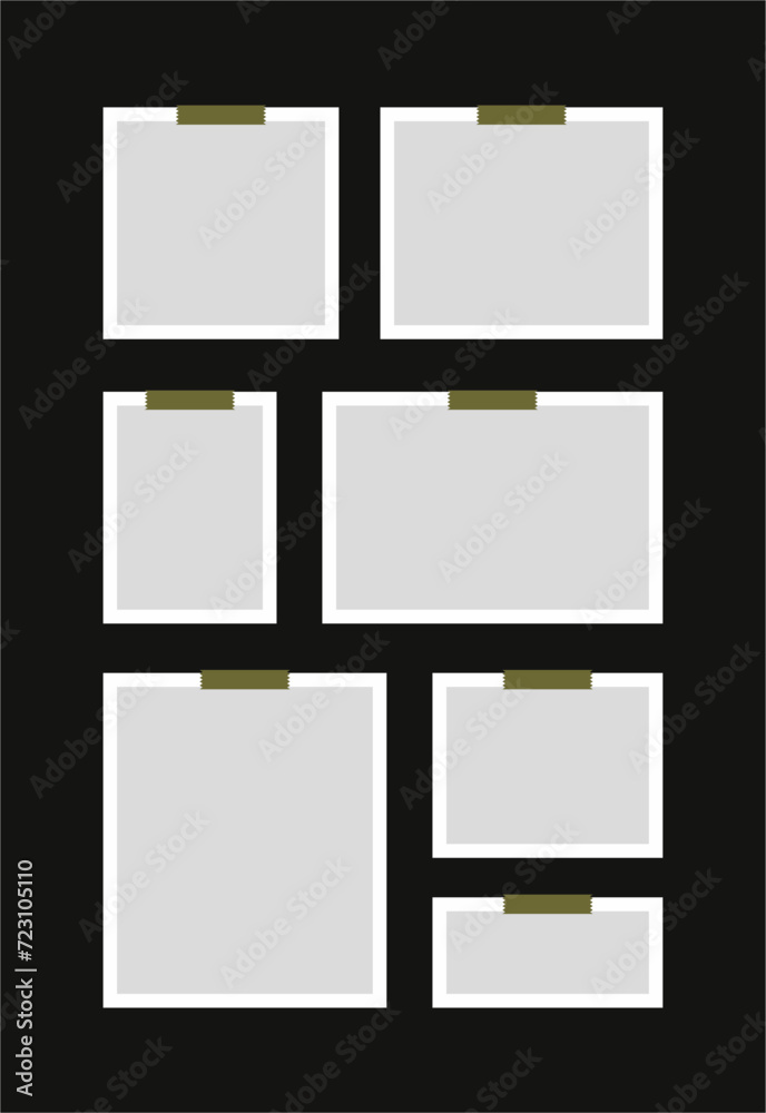 Pictures or photos frame collage. comics page grid layout abstract photo frames and digital photo wall template Pictures or photos frame collage. comics page grid layout abstract photo frames and digital photo wall template