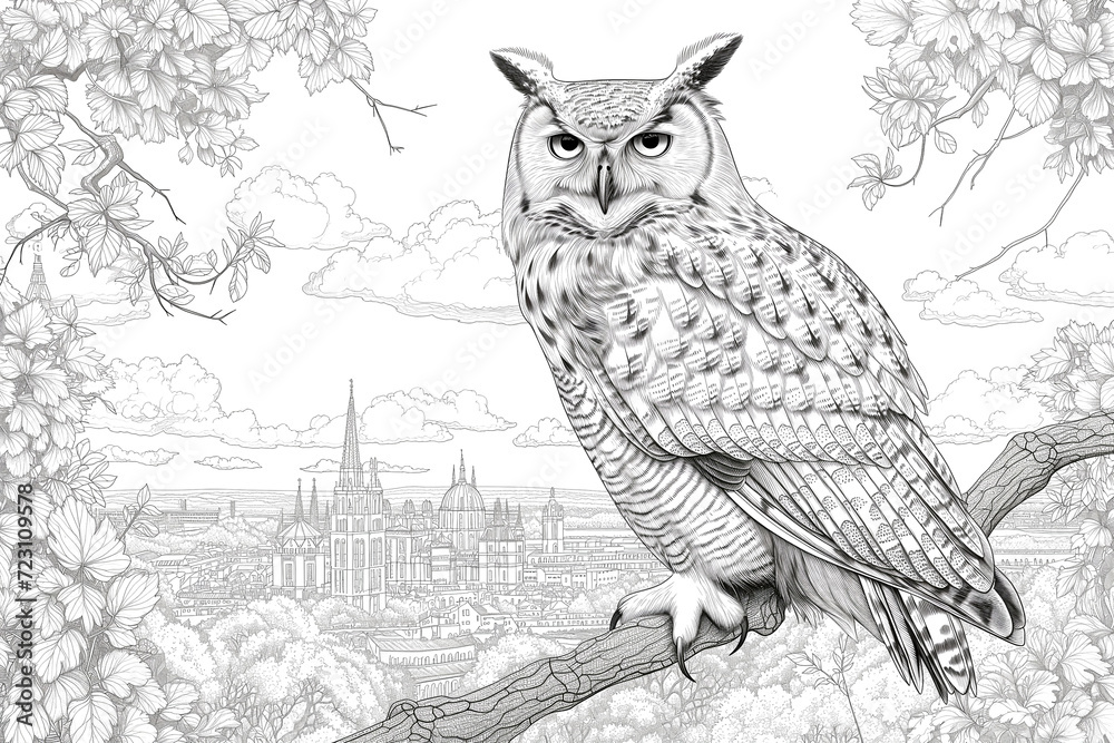 custom made wallpaper toronto digitalbeautiful owl coloring book for children and adults