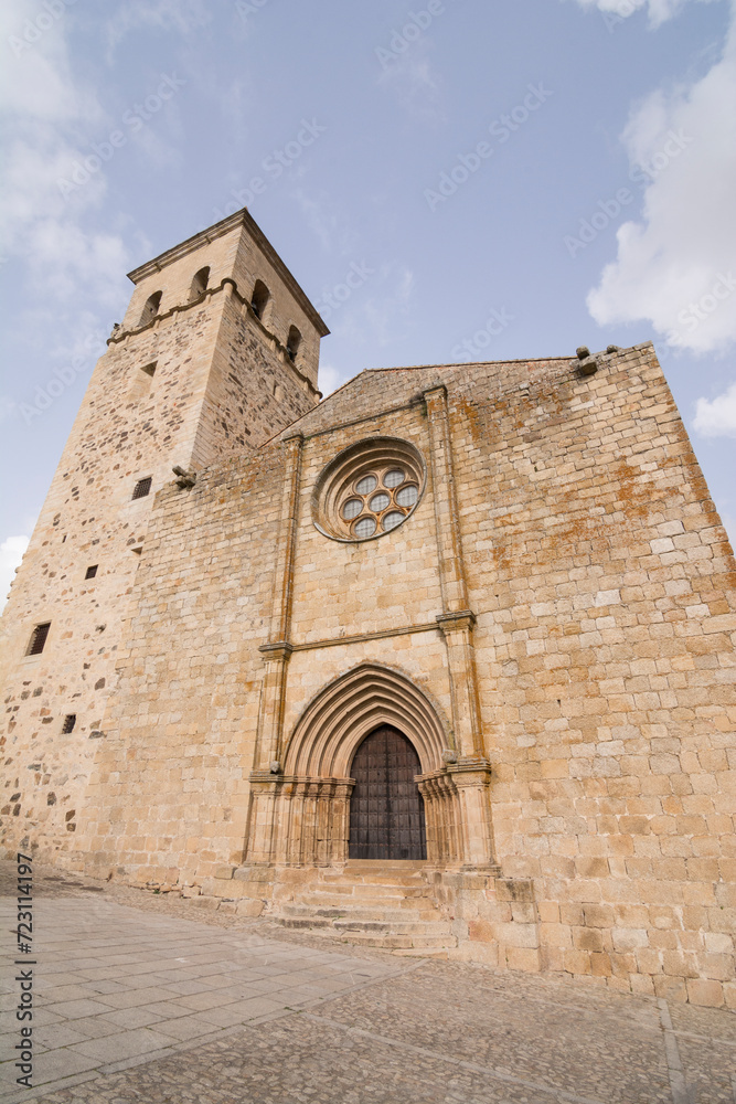 Facade of church of santa maria la mayor, Trujillo,  Extremadura 