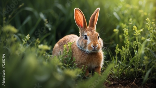 rabbit in the grass © UmerDraz