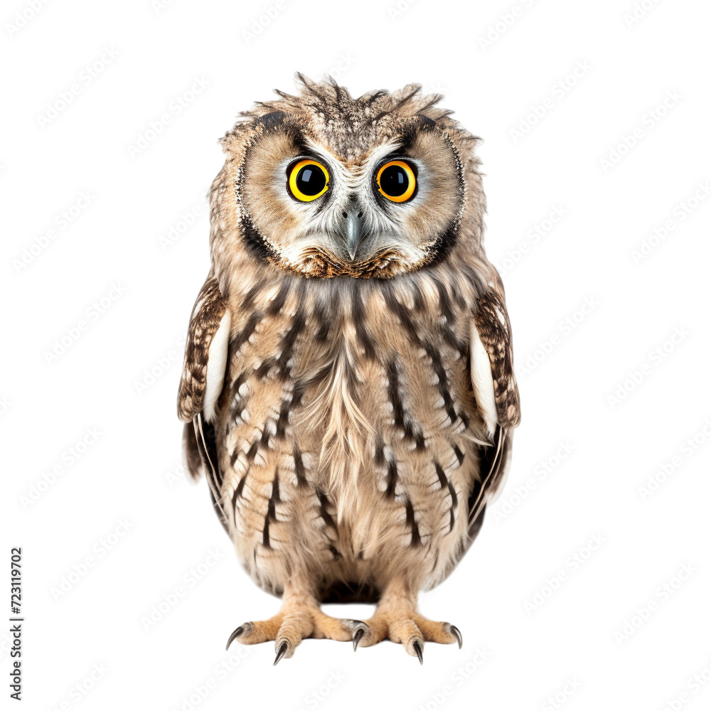 great horned owl isolated