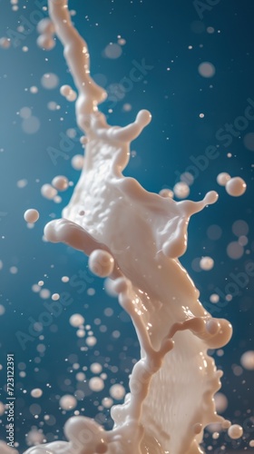Milk cream splash, solid background © David