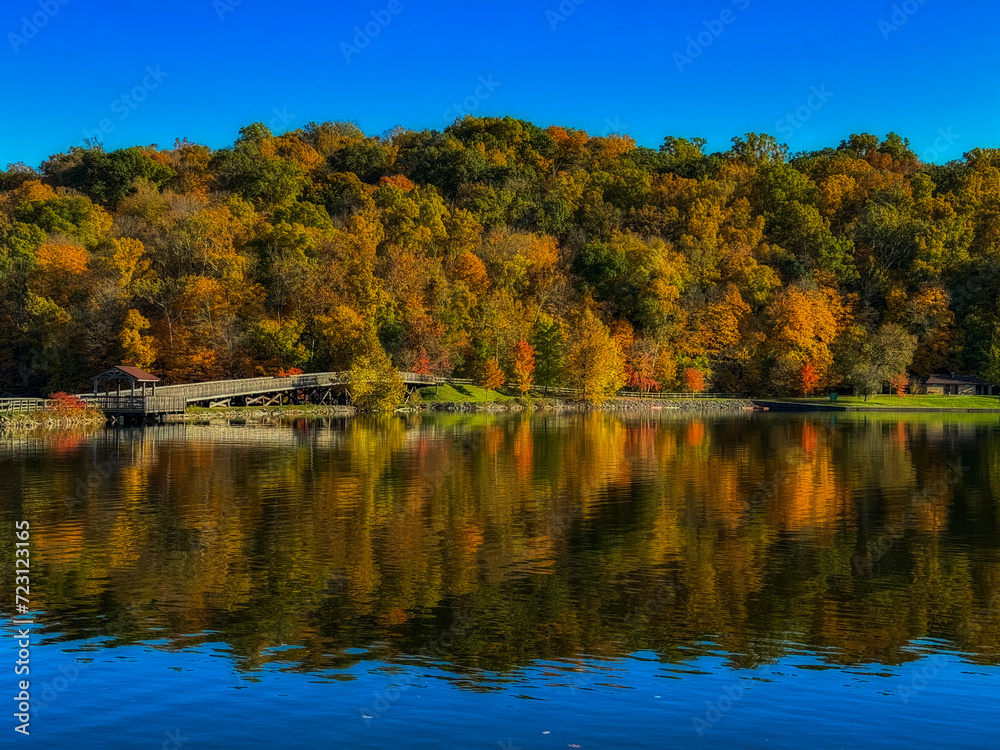 Peaceful Fall scenes with calm wter and beautiful location Peaceful Fall scenes with calm wter and beautiful location
