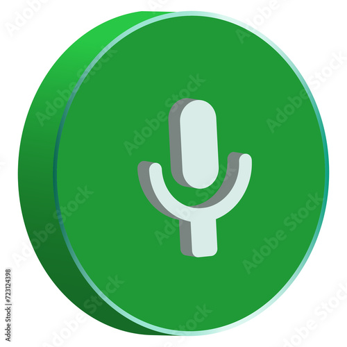 Modern 3D Green Template WhatsApp Interface Illustration. Internet network concept.