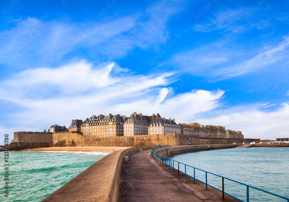 Saint Malo in Winter, from the Pier