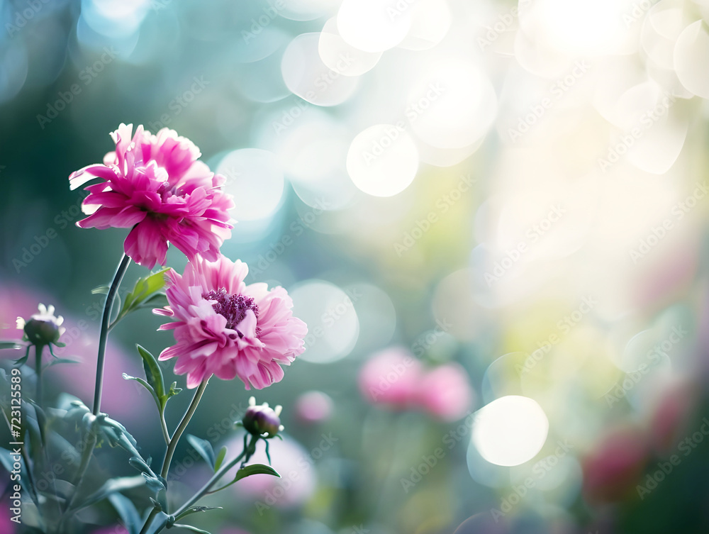 Pink flower with a defocused background Generated with AI.