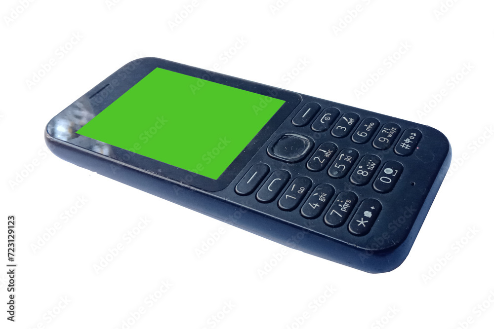 Old cell phone with green screen Old cell phone with green screen