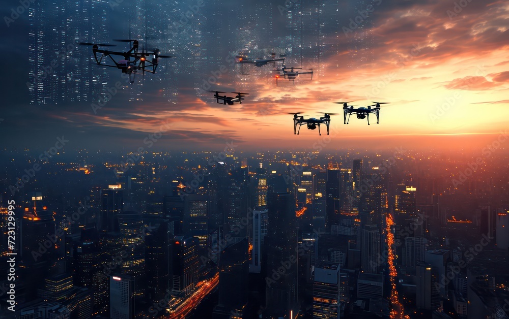 Future of construction, where an artificial chip intelligence-powered CPU processor unit seamlessly guides a fleet of drones through the vast expanse of cyberspace, all powered by big data. Future of construction, where an artificial chip intelligence-powered CPU processor unit seamlessly guides a fleet of drones through the vast expanse of cyberspace, all powered by big data.
