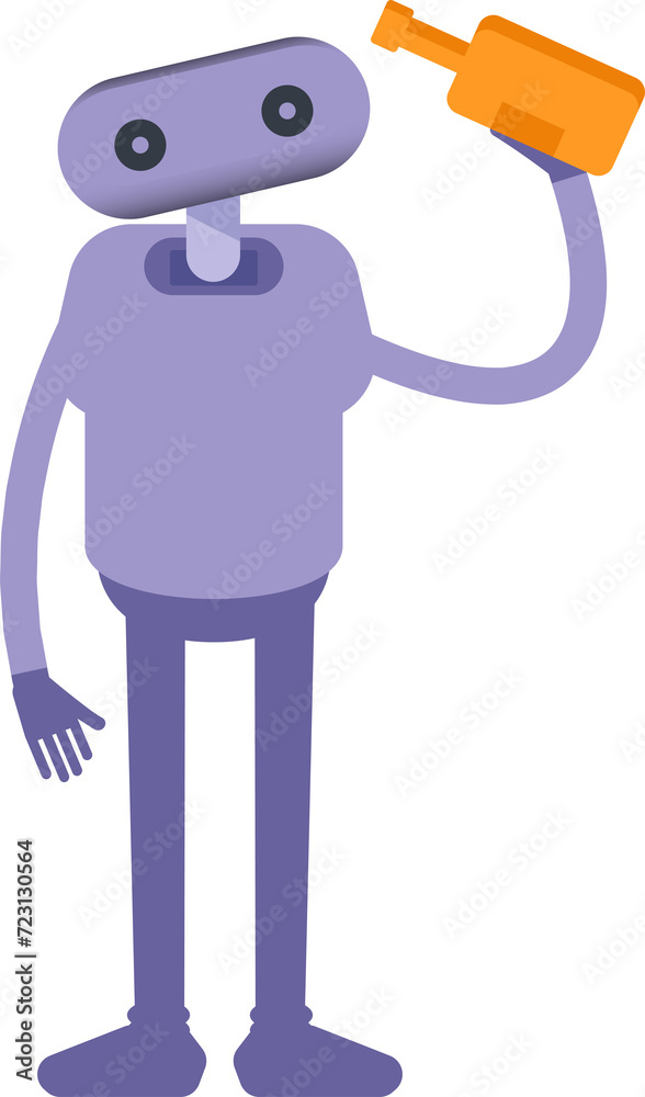 Robot Character Drinking Beer
Robot Character Drinking Beer