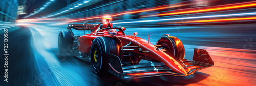 Formula one race car speed motion 
