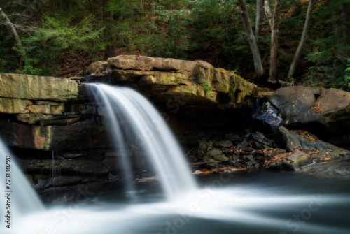 Water streaming ove rthe falls on small stream