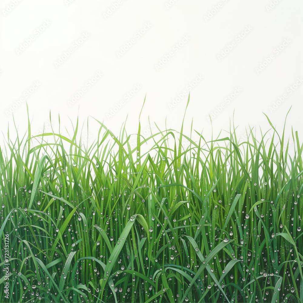 fresh green grass on white background fresh green grass on white background
