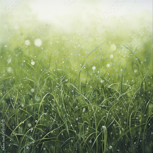 fresh green grass on white background