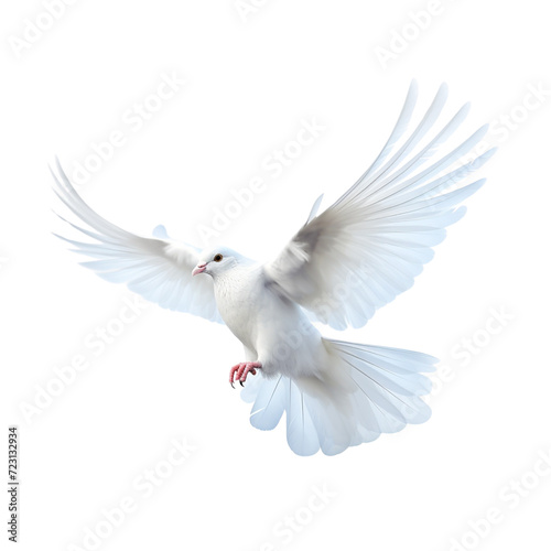 Flying white dove clip art © Ovidiu