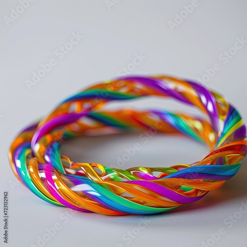 Bracelets made of gum on a white background