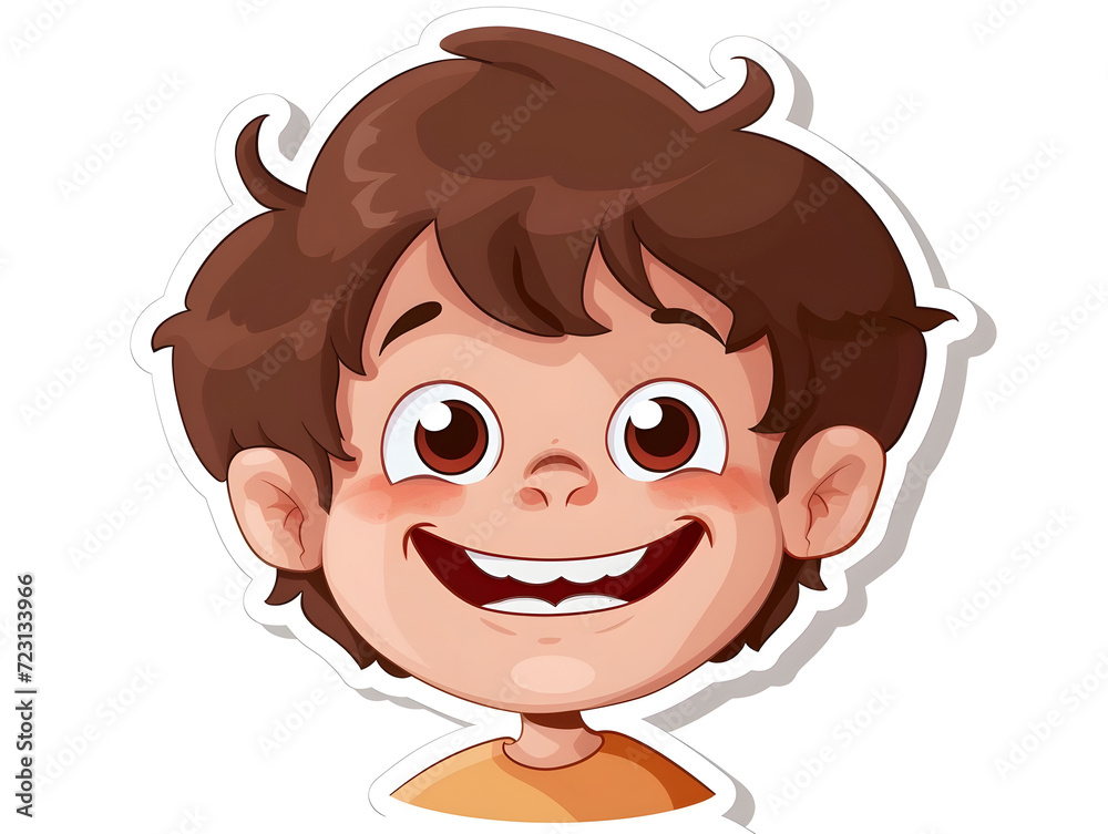 Modern Cartoon Illustration of a Boy - Concept of Online Safety, and Children’s Privacy Protection in Education