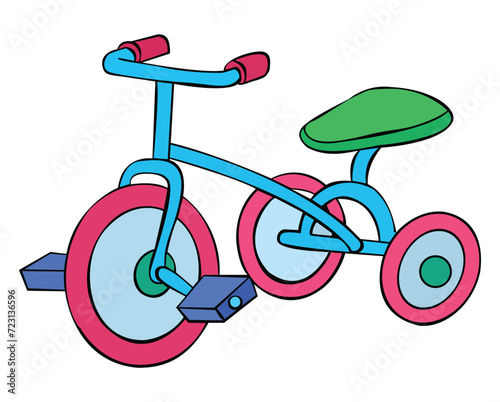 A bicycle isolated on white background