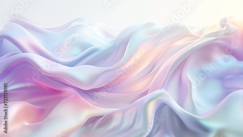 Abstract cloth Seamless Looped Animation Background. flowing Fluid Silk waves. Satin texture, gradient. pastel colors animated stock footage. live Wallpaper, elegant beautiful backdrop