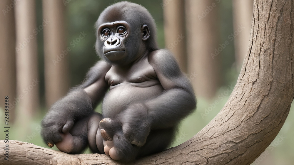 A baby gorilla